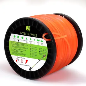 String Trimmer Line, Square Orange Heavy Duty Weed Eater String, Nylon Universal 0.095" x 1.7LB, 330Foot